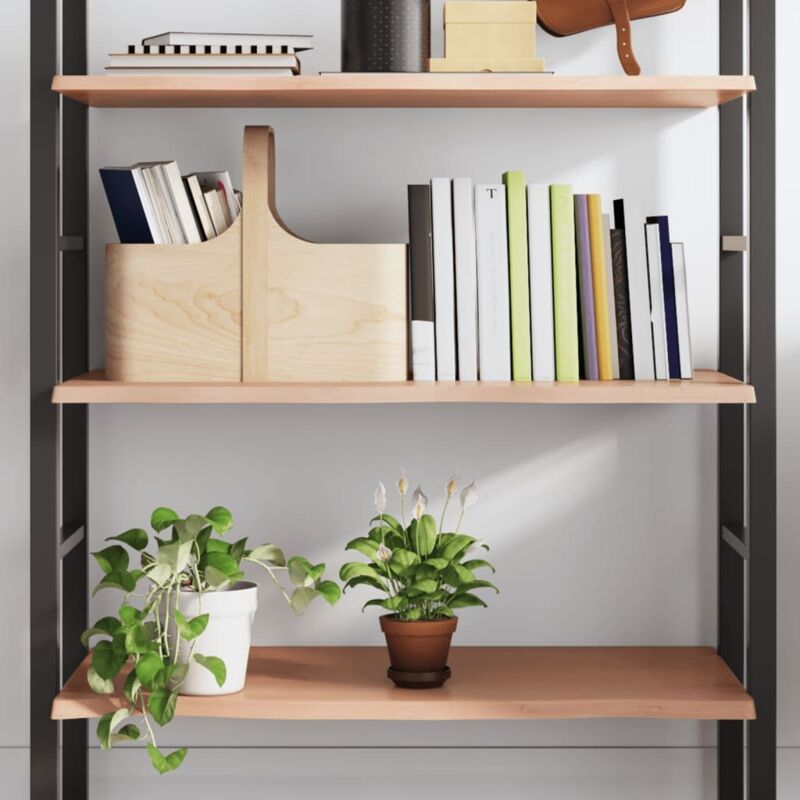 foto del prodotto vidaxl ripiano muro marrone chiaro 80x50x2 cm massello rovere trattato
