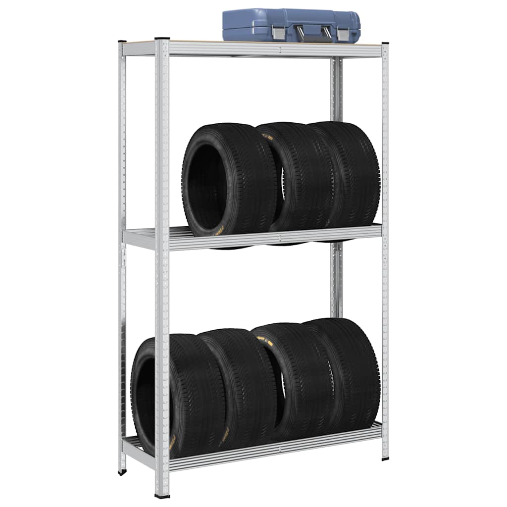 foto del prodotto vidaxl ripiano pneumatici a 2 strati 110x40x180cm acciaio e truciolato