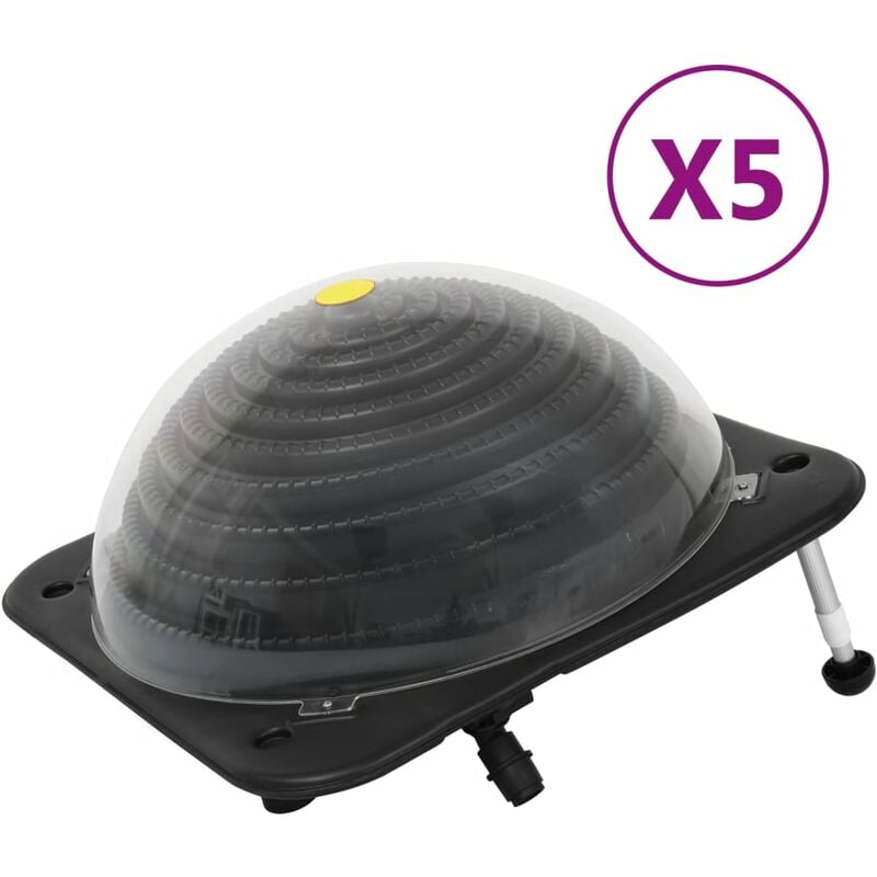 foto del prodotto vidaxl riscaldatori solari per piscina 5 pz 75x75x36 cm hdpe alluminio