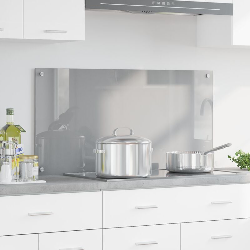 foto del prodotto vidaxl rivestimento da cucina grigio chiaro 100 x 50 x 0.6 cm