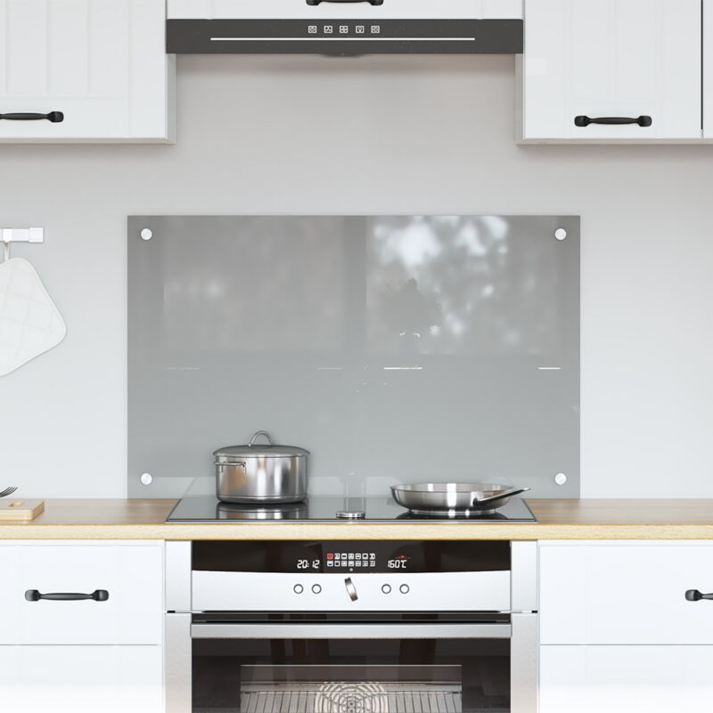 foto del prodotto vidaxl rivestimento da cucina grigio chiaro 80 x 50 x 0.6 cm