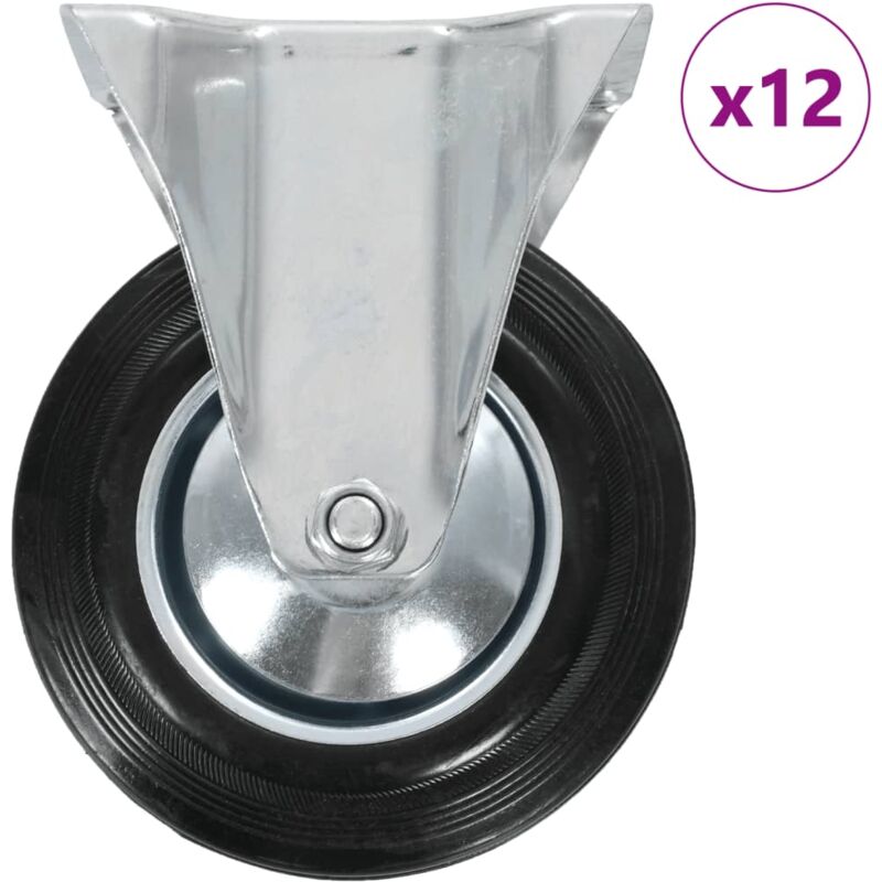 foto del prodotto vidaxl rotelle fisse 12 pz 160 mm