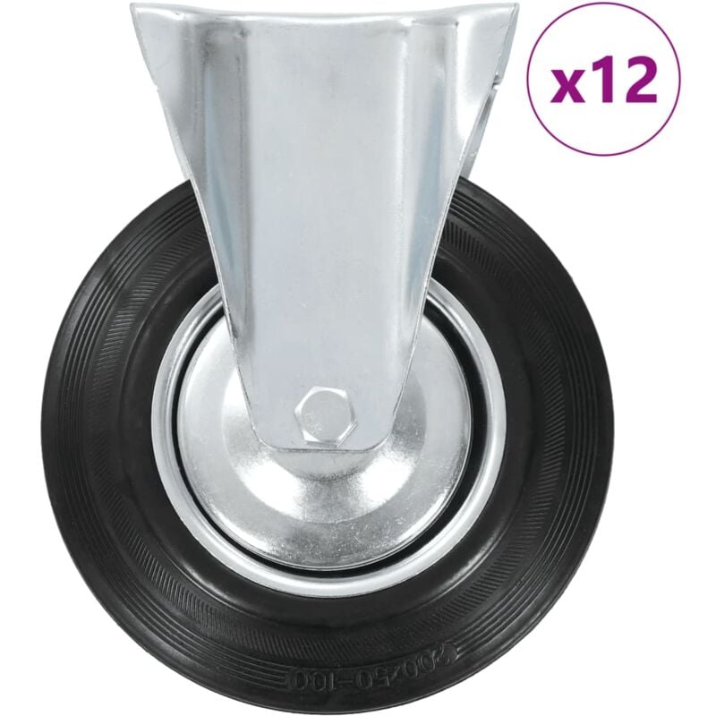 foto del prodotto vidaxl rotelle fisse 12 pz 200 mm