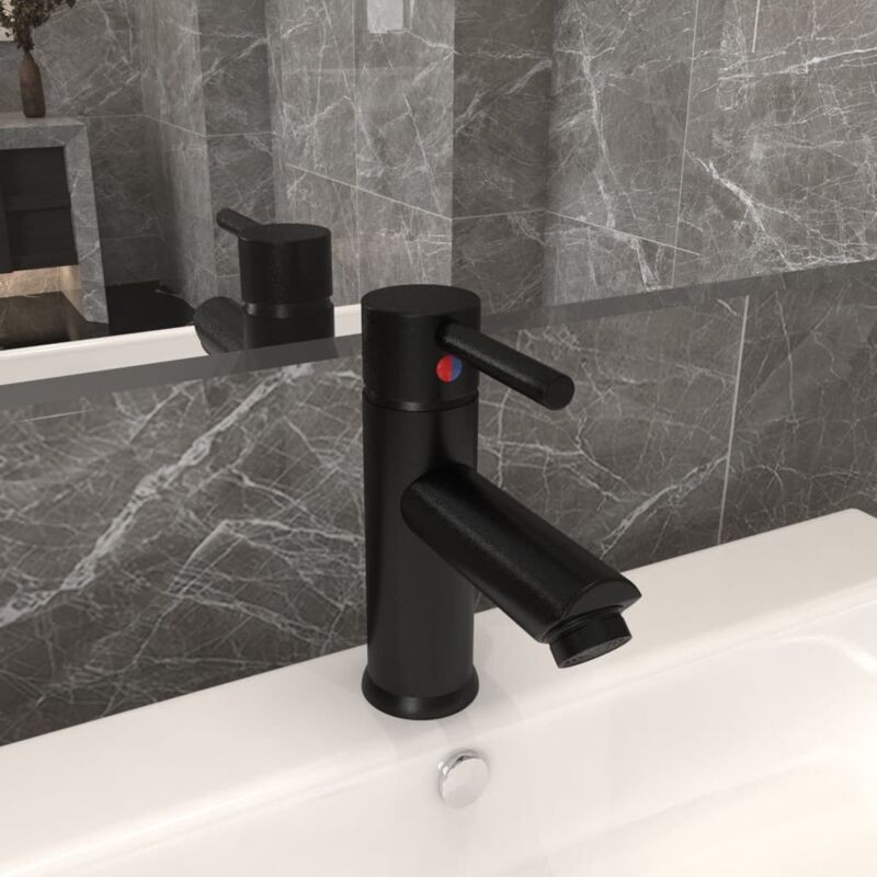 foto del prodotto vidaxl rubinetto per lavabo del bagno 30x176 mm dal design classico vari colori colore nero