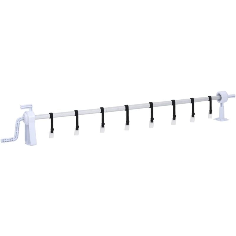 foto del prodotto vidaxl rullo di copertura per piscina con base in plastica 338735