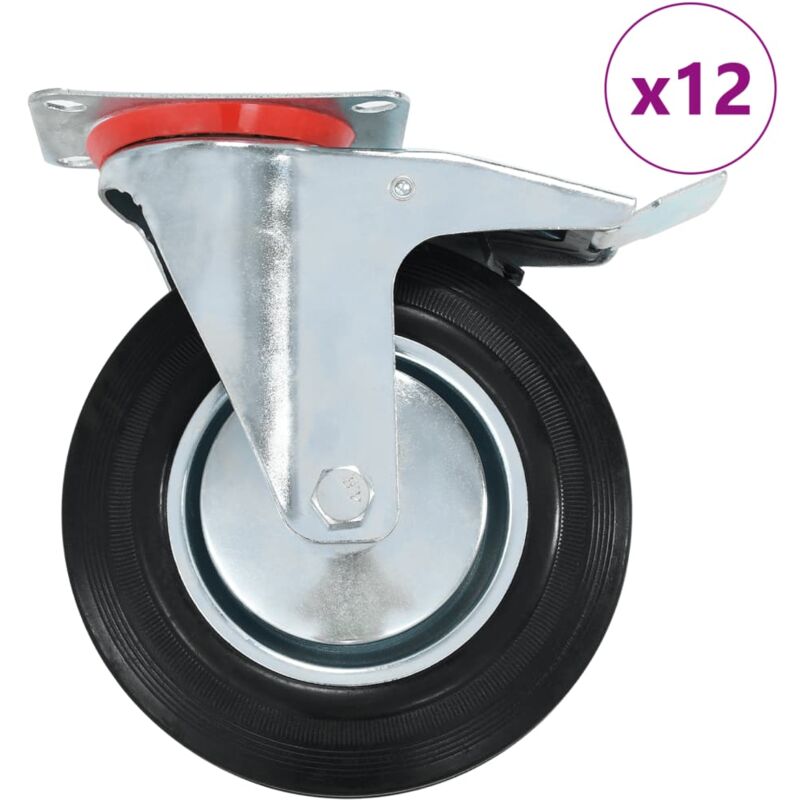 foto del prodotto vidaxl ruote girevoli 12 pz 200 mm