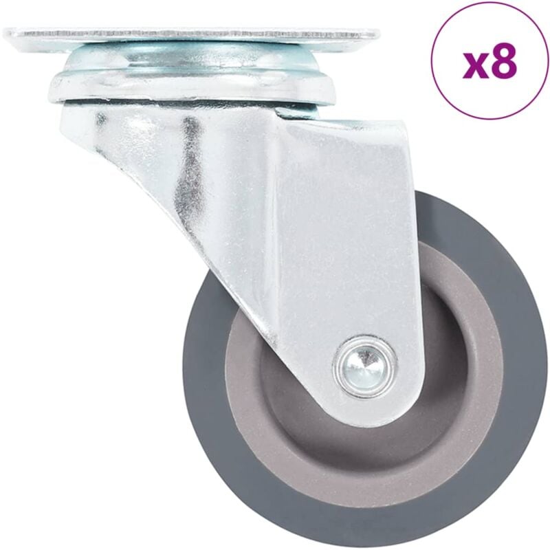 foto del prodotto vidaxl ruote girevoli 8 pz 50 mm
