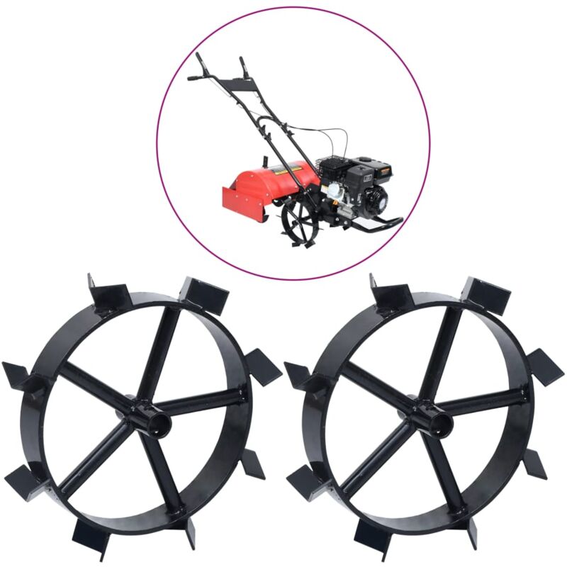 foto del prodotto vidaxl ruote in metallo per motozappa a benzina 6,5 hp 2 pz