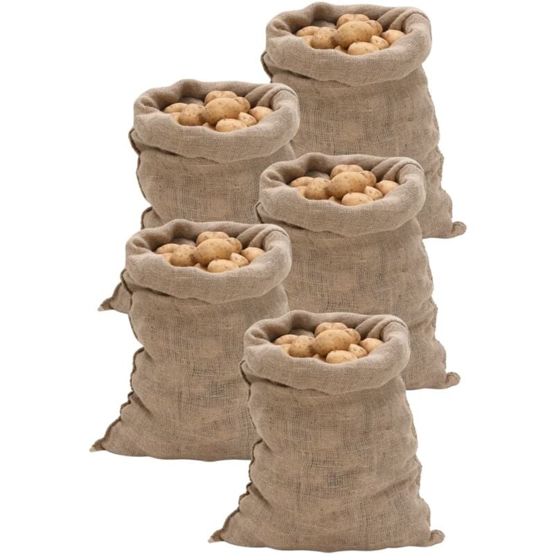 foto del prodotto vidaxl sacchi di iuta 5pz 60x105 cm 100 iuta 220 gsm