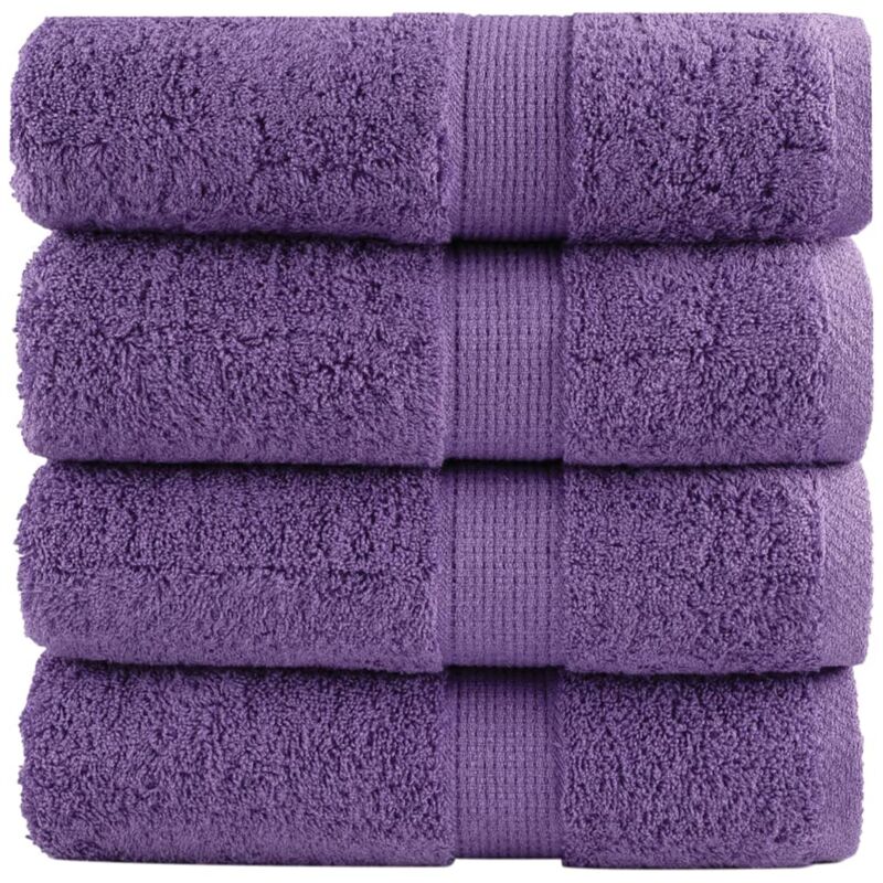 foto del prodotto vidaxl salviette premium solund 4 pz viola 30x30 cm 600 g m 