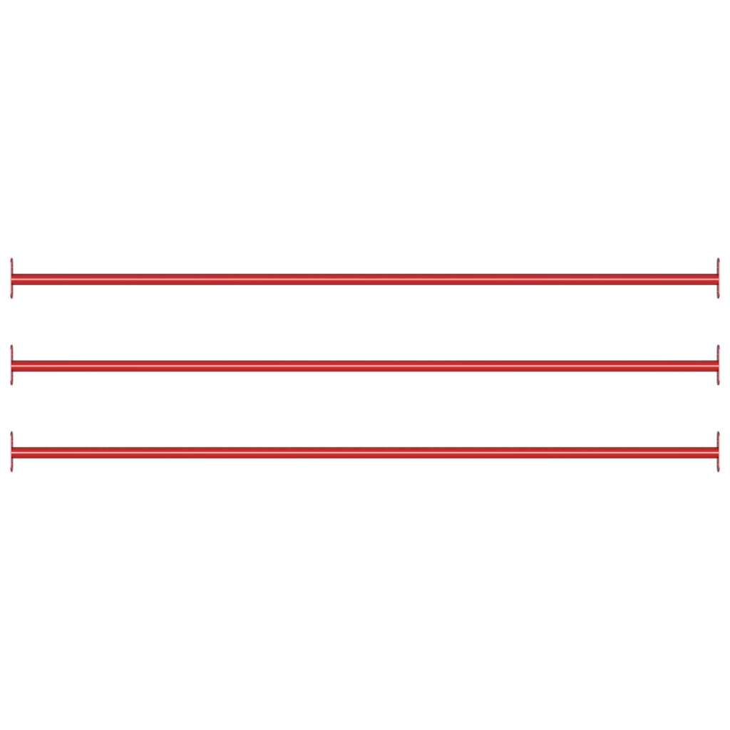 foto del prodotto vidaxl sbarre da gioco 3 pz 125 cm in acciaio rosso