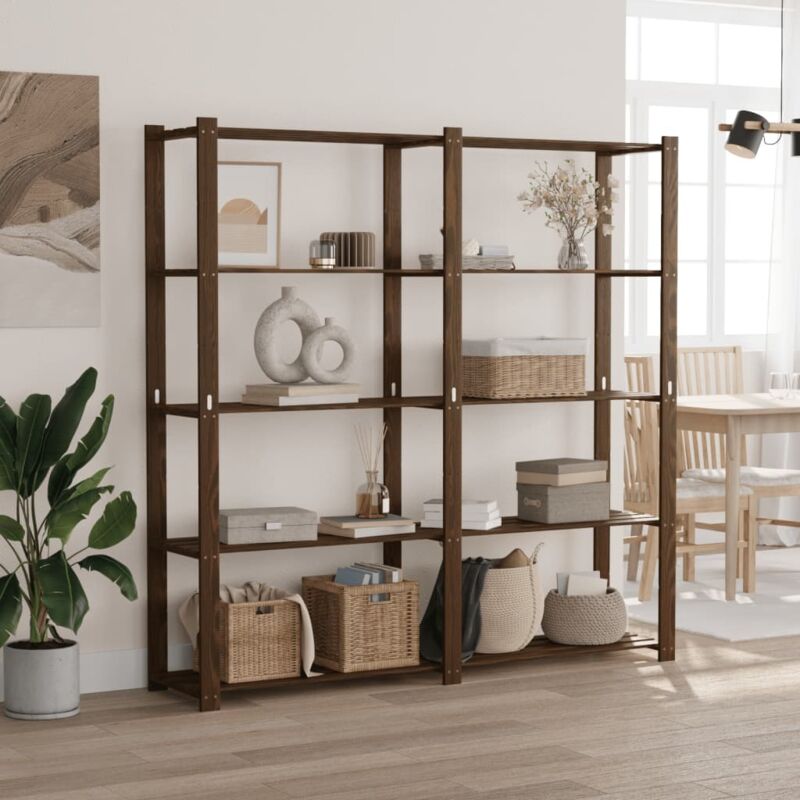foto del prodotto vidaxl scaffale a 5 livelli marrone 170x38x170 cm in legno di pino