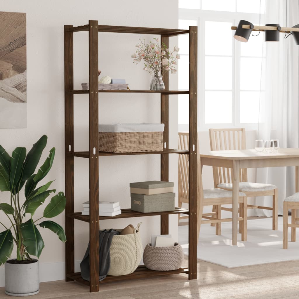 foto del prodotto vidaxl scaffale a 5 livelli marrone 80x38x170 cm in legno di pino