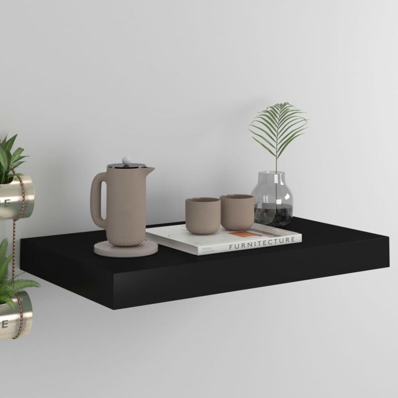 foto del prodotto vidaxl scaffale a parete nero 40x23x3,8 cm in mdf