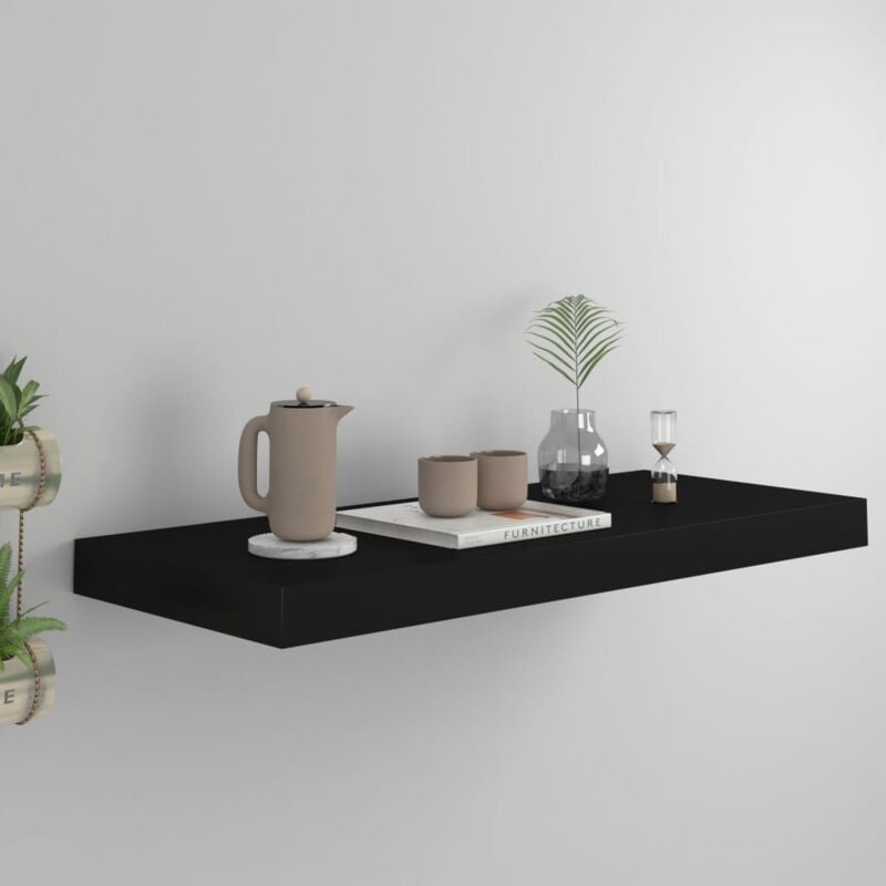 foto del prodotto vidaxl scaffale a parete nero 60x23,5x3,8 cm in mdf