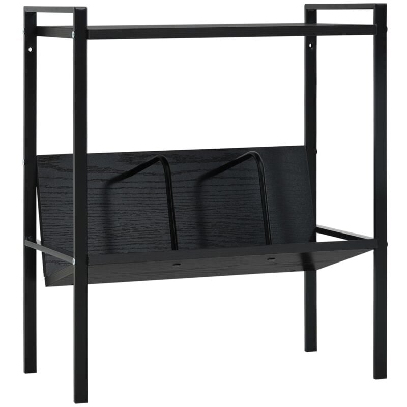foto del prodotto vidaxl - scaffale libri 2 ripiani nero 52x28x59 cm legno multistrato