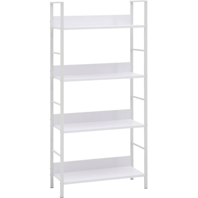 foto del prodotto vidaxl scaffale libri 4 ripiani bianco 60x27,6x124,5 legno multistrato