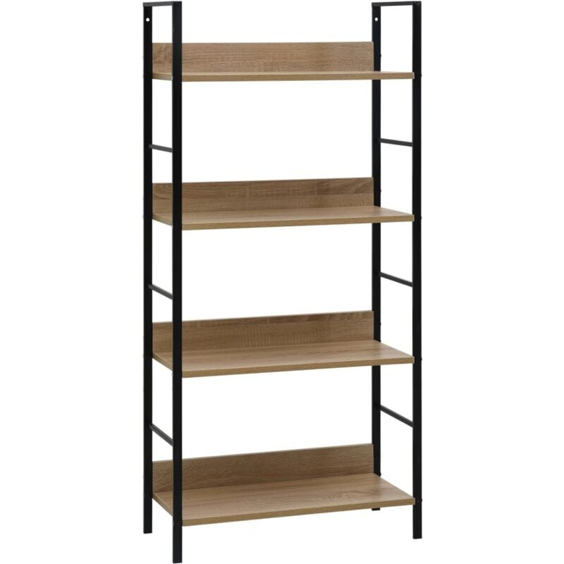 foto del prodotto vidaxl scaffale libri 4 ripiani rovere 60x27,6x124,5 legno multistrato