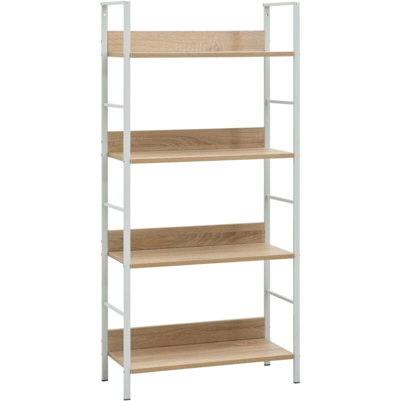 foto del prodotto vidaxl scaffale libri 4 ripiani rovere 60x27,6x124,5 legno multistrato