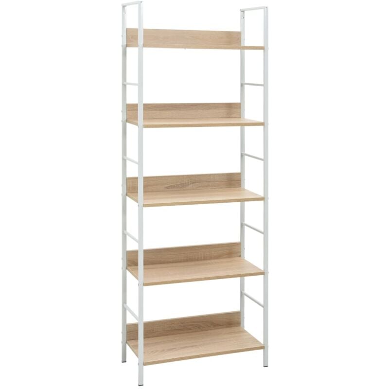 foto del prodotto vidaxl scaffale libri 5 ripiani rovere 60x27,6x158,5 legno multistrato