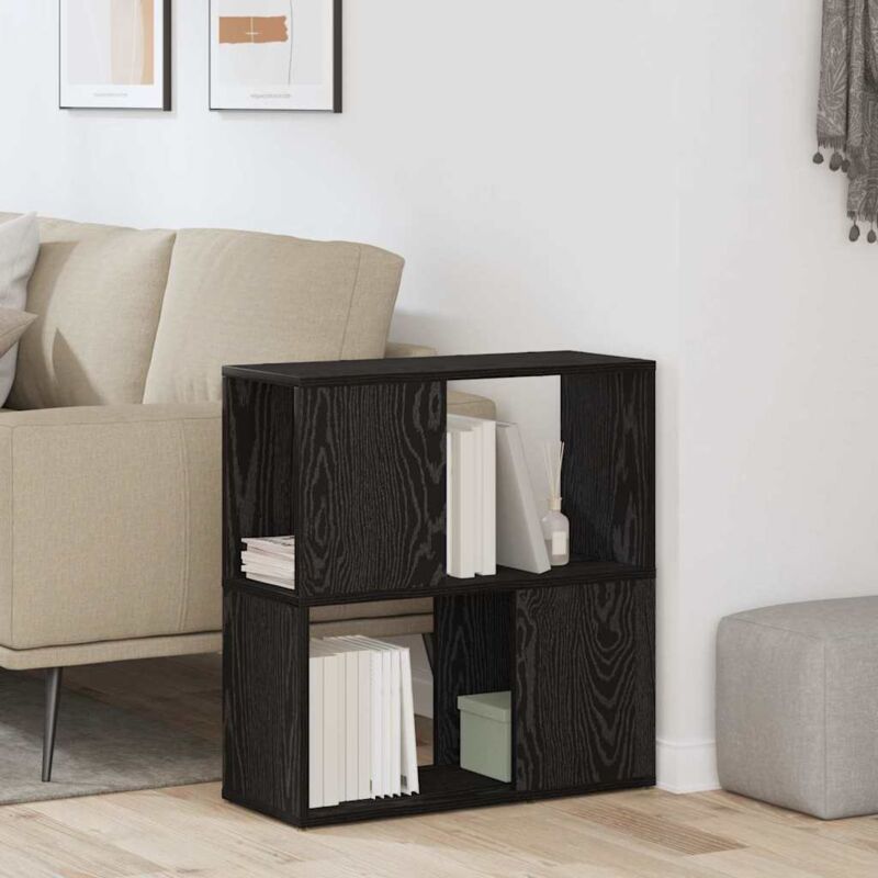 foto del prodotto vidaxl scaffale nero rovere 60x24x63 cm in legno ingegnerizzato