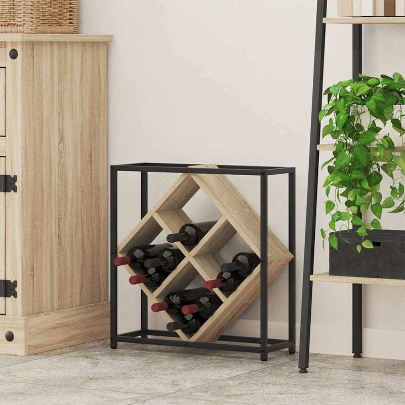 foto del prodotto vidaxl scaffale per vino sonoma oak 51x18x52,5 cm in legno ingegnerizzato