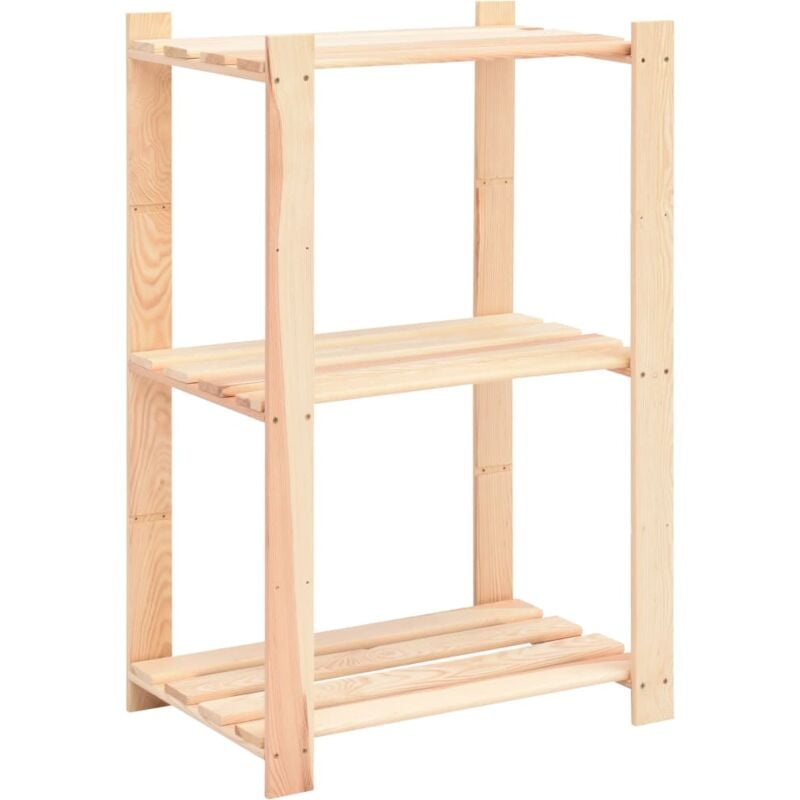 foto del prodotto vidaxl scaffali a 3 livelli in legno massello di pino 60x38x90 cm 150 kg vari modelli modelli 1 pz