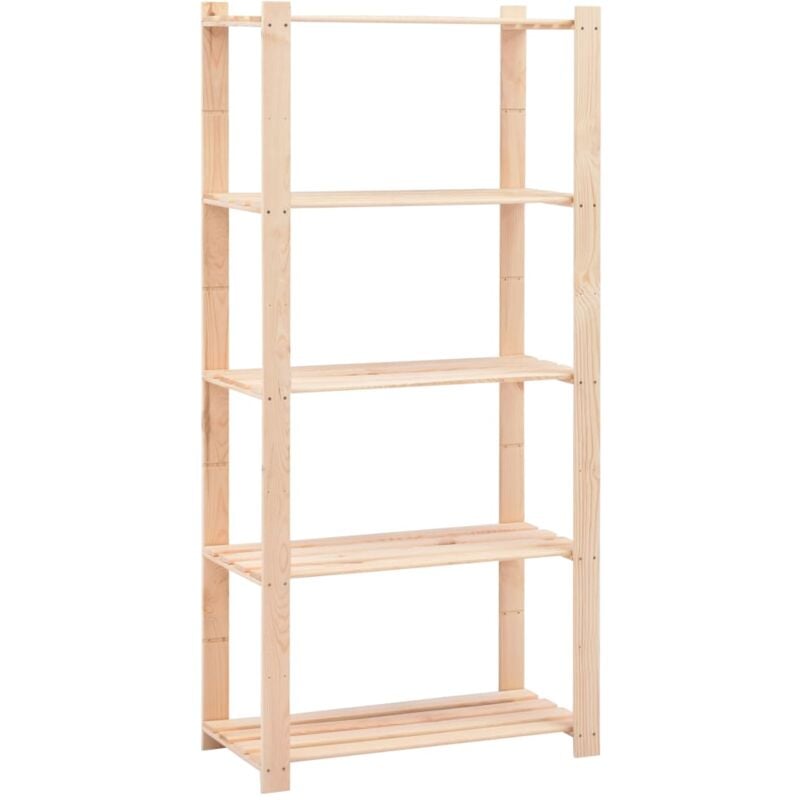 foto del prodotto vidaxl scaffali a 5 livelli inlegno massello di pino 80x38x170 cm 250 kg vari modelli modelli 1 pz