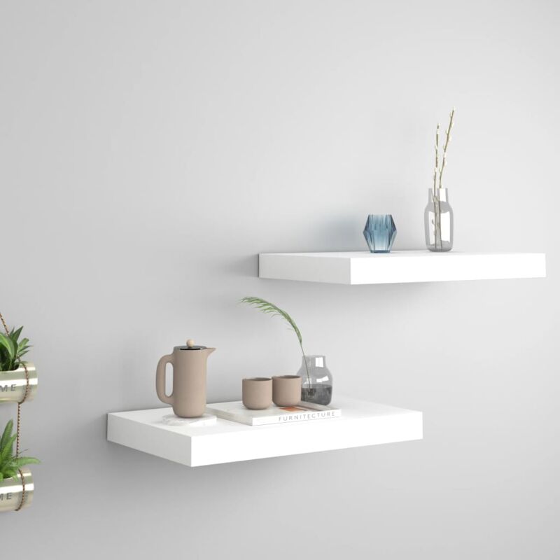 foto del prodotto vidaxl scaffali a parete 2 pz bianchi 40x23x3,8 cm in mdf