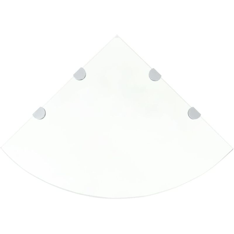 foto del prodotto vidaxl scaffali angolari 2 pz supporti cromati e vetro chiaro 45x45 cm