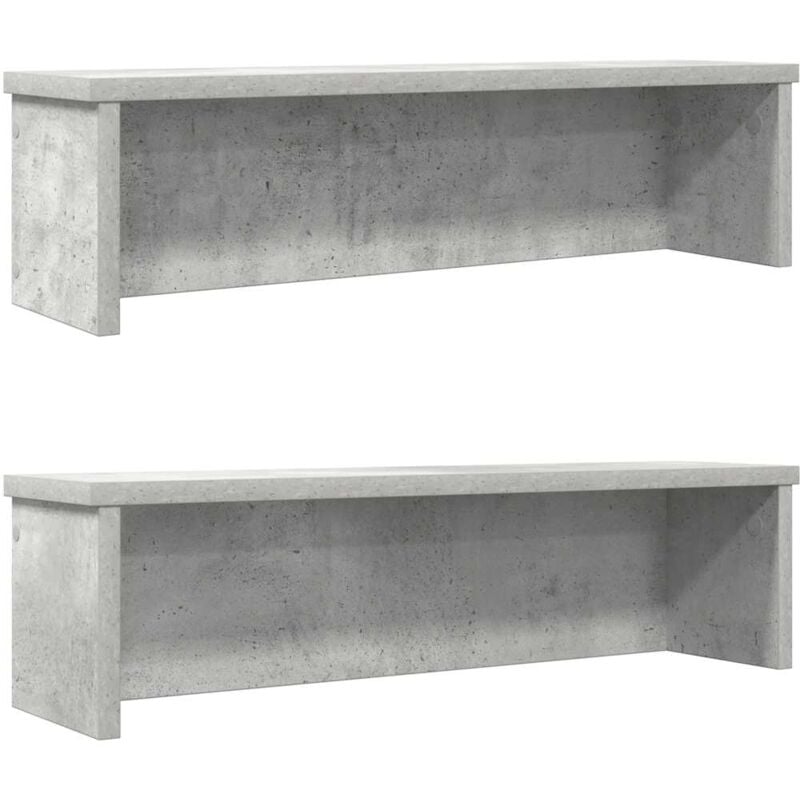 foto del prodotto vidaxl scaffali da cucina impilabili 2 pz grigio cemento 60x15x16 cm