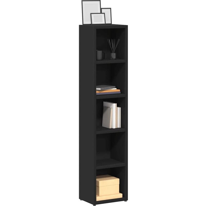 foto del prodotto vidaxl - scaffali porta cd 2 pz neri 21x16x93,5 cm legno multistrato