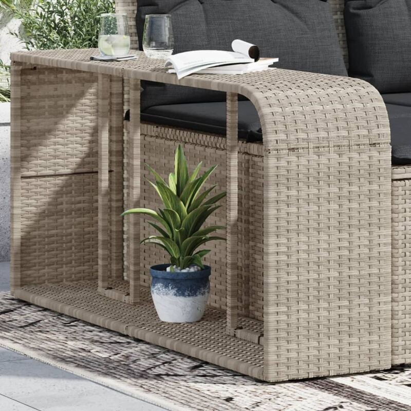 foto del prodotto vidaxl scaffali portaoggetti 2 pz grigio chiaro in polyrattan