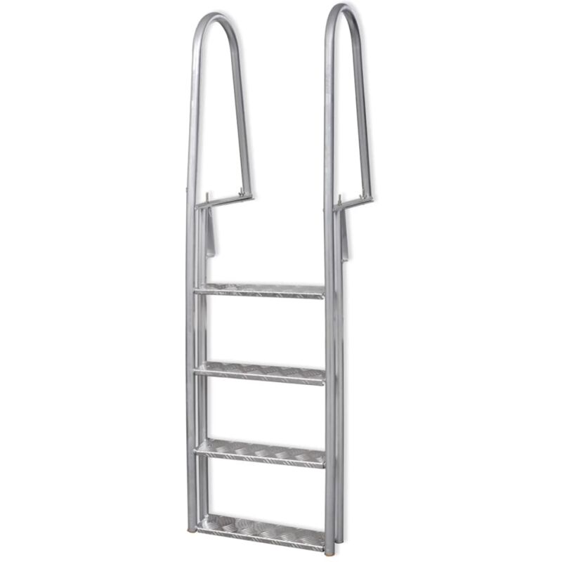 foto del prodotto vidaxl scala a 4 gradini per piscina banchina in alluminio 167 cm