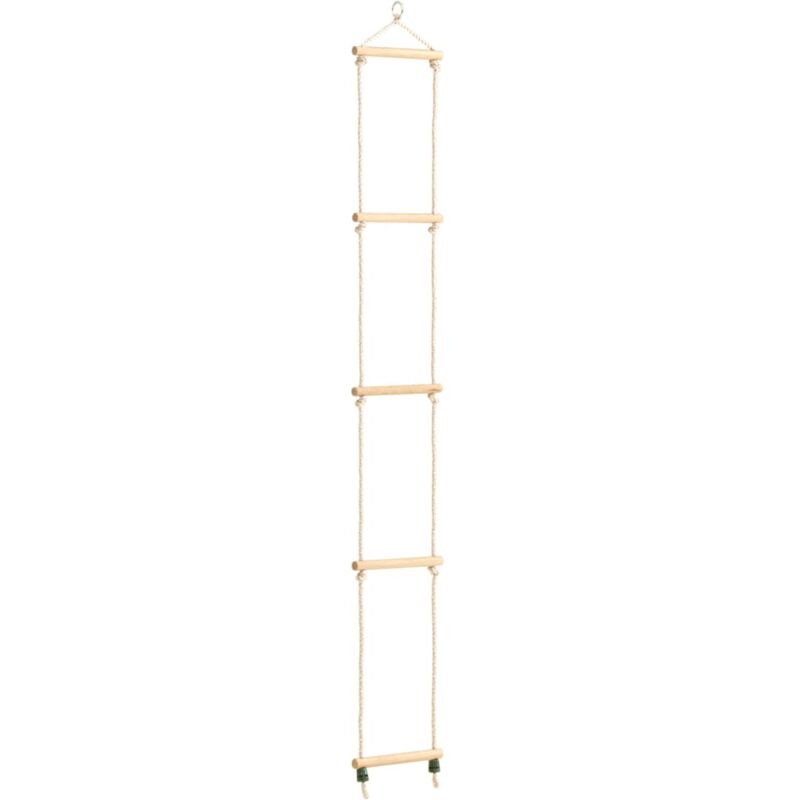 foto del prodotto vidaxl scala di corda per bambini in legno massello e pe 30x168 cm