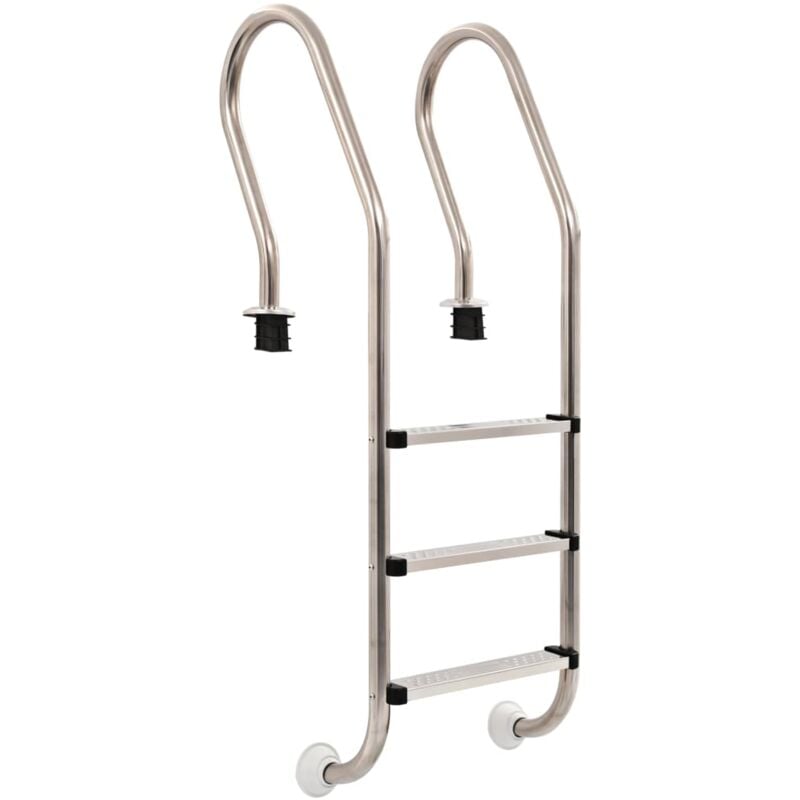 foto del prodotto vidaxl scaletta per piscina 3 gradini in acciaio inox 304 120 cm