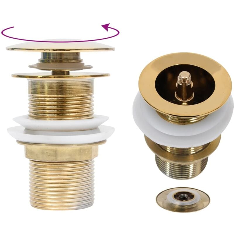 foto del prodotto vidaxl scarico a pressione senza funzione troppopieno 6x6x9cm vari colori disponibili colore color oro