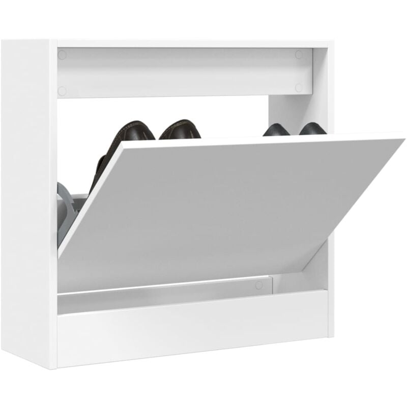 foto del prodotto vidaxl scarpiera bianca 60x21x57 cm in legno multistrato
