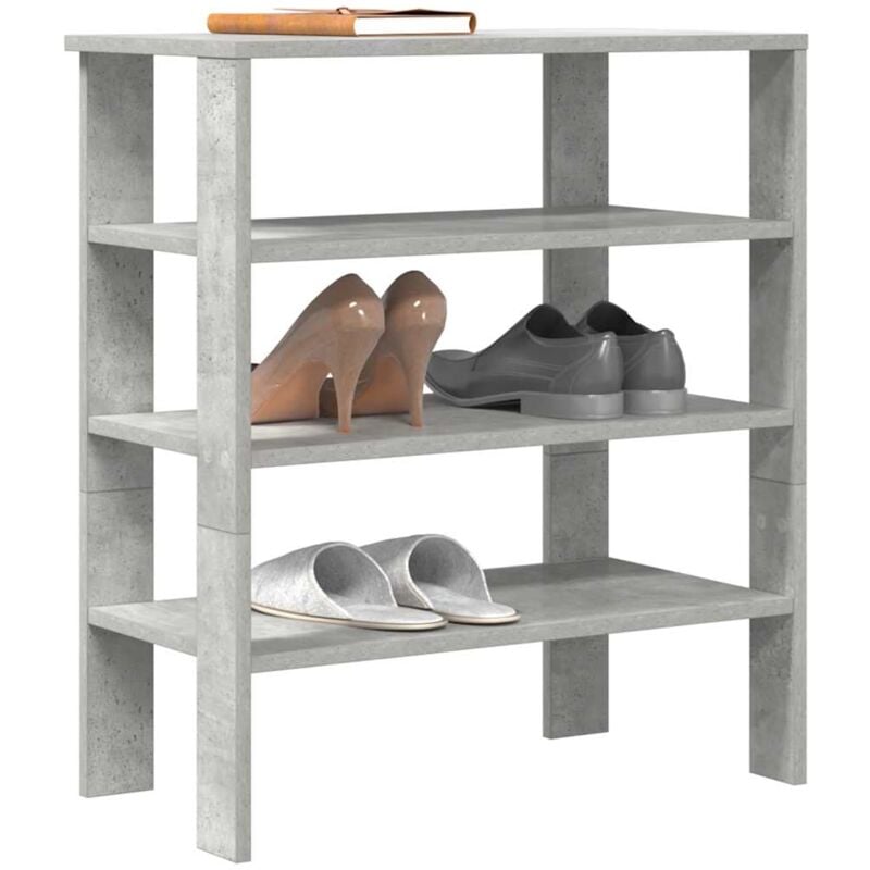 foto del prodotto vidaxl scarpiera grigio cemento 61x32x70 cm in legno multistrato