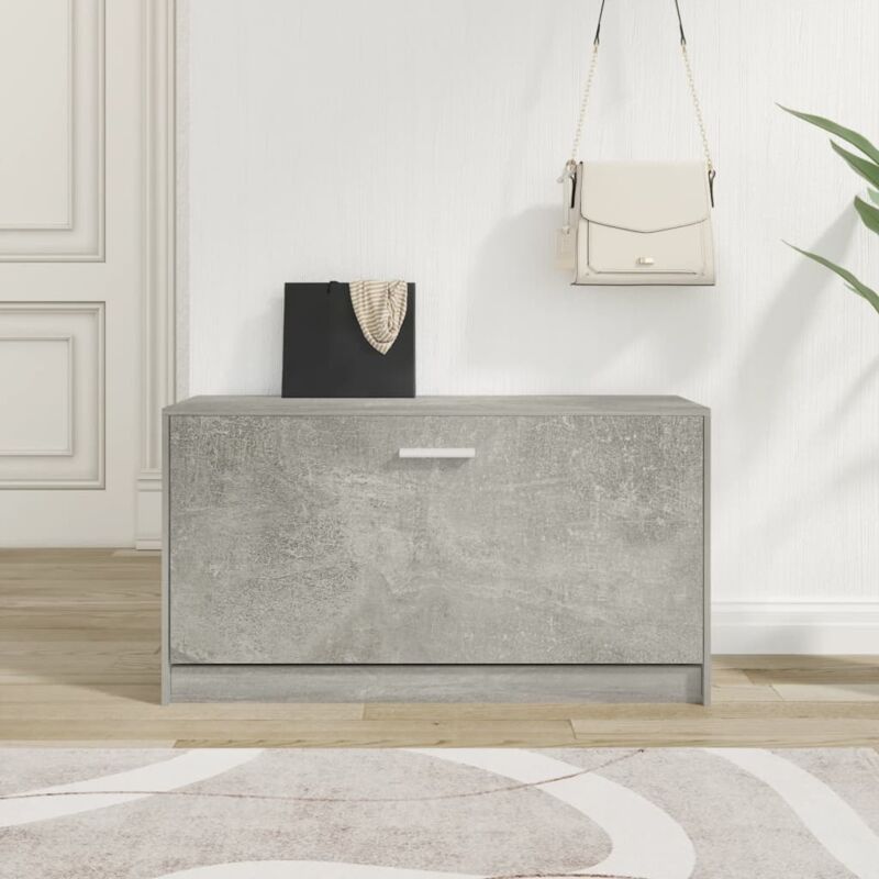 foto del prodotto vidaxl scarpiera grigio cemento 80x24x45 cm in legno multistrato