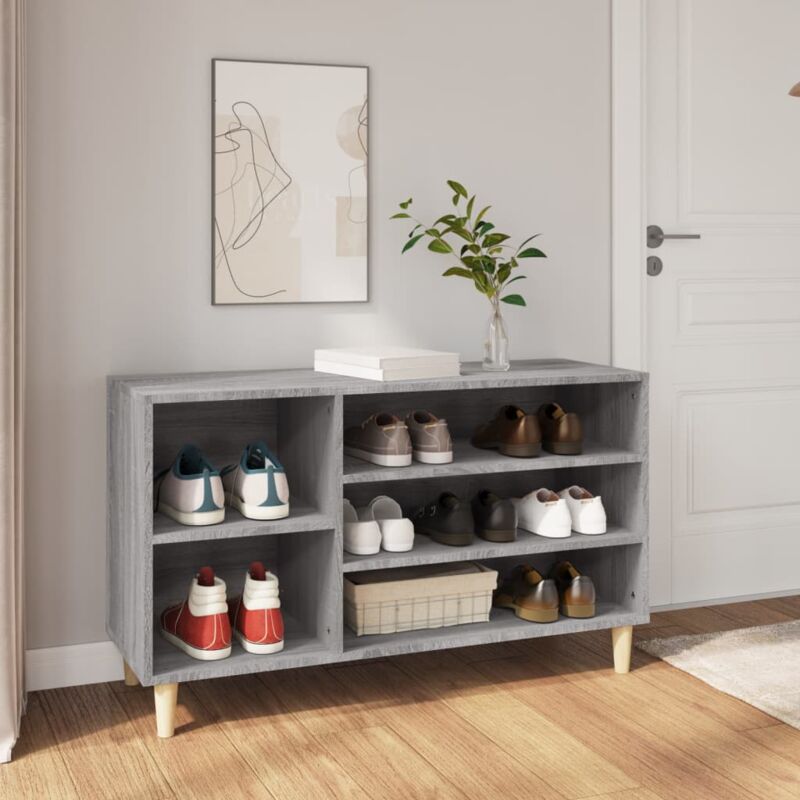 foto del prodotto vidaxl scarpiera grigio sonoma 102x36x60 cm in legno multistrato