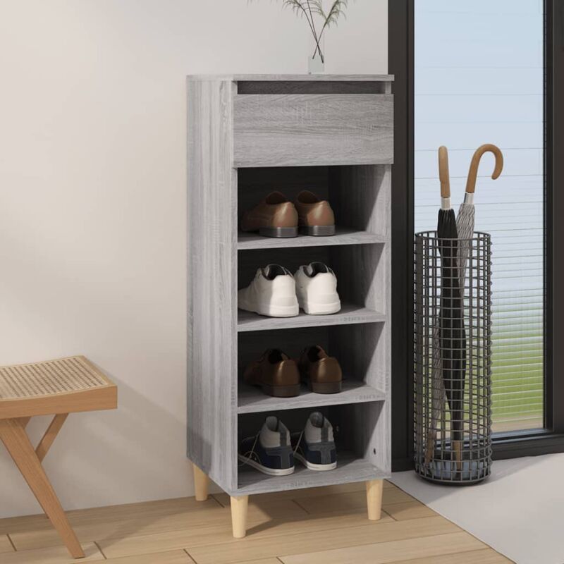 foto del prodotto vidaxl scarpiera grigio sonoma 40x36x105 cm in legno multistrato