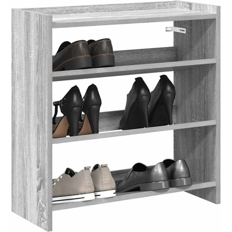 foto del prodotto vidaxl - scarpiera grigio sonoma 60x25x62 cm in legno multistrato