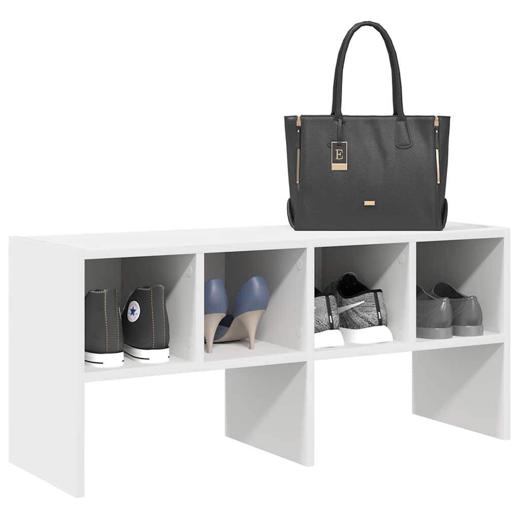 foto del prodotto vidaxl scarpiera impilabile bianca 89,5x30x40 cm