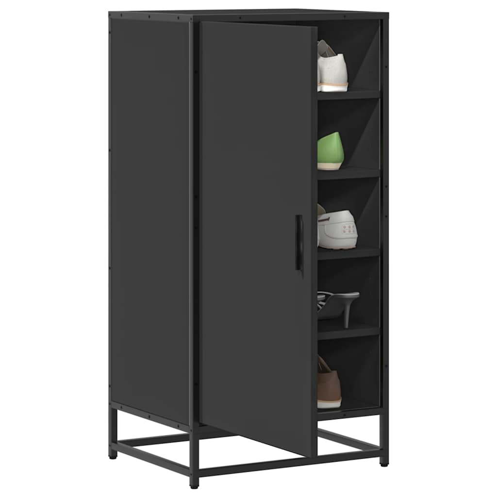 foto del prodotto vidaxl scarpiera nera 48x38x97,5 cm in legno multistrato