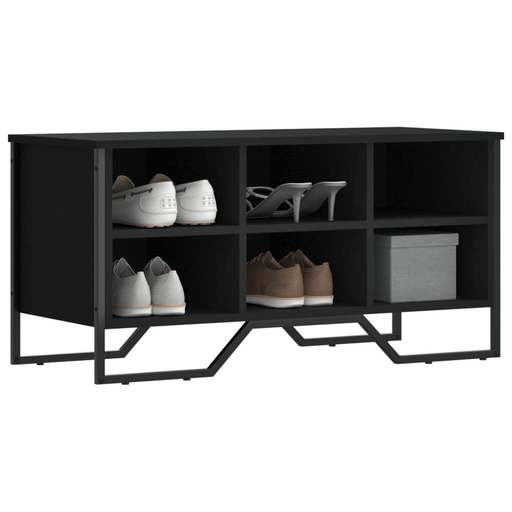 foto del prodotto vidaxl scarpiera nera 90x38x45,5 cm in truciolato