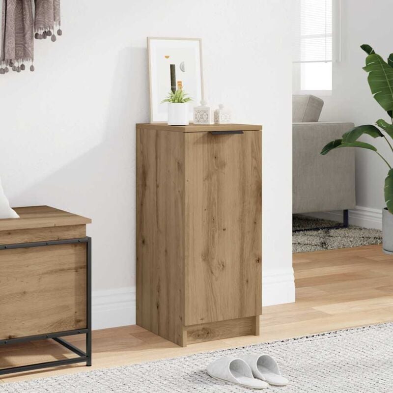 foto del prodotto vidaxl scarpiera rovere artigianale 29,5x35x70 cm in truciolato