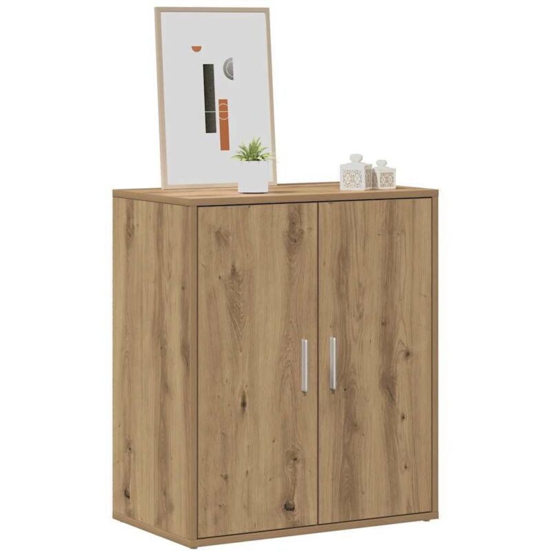 foto del prodotto vidaxl scarpiera rovere artigianale 60x35x70 cm in legno multistrato