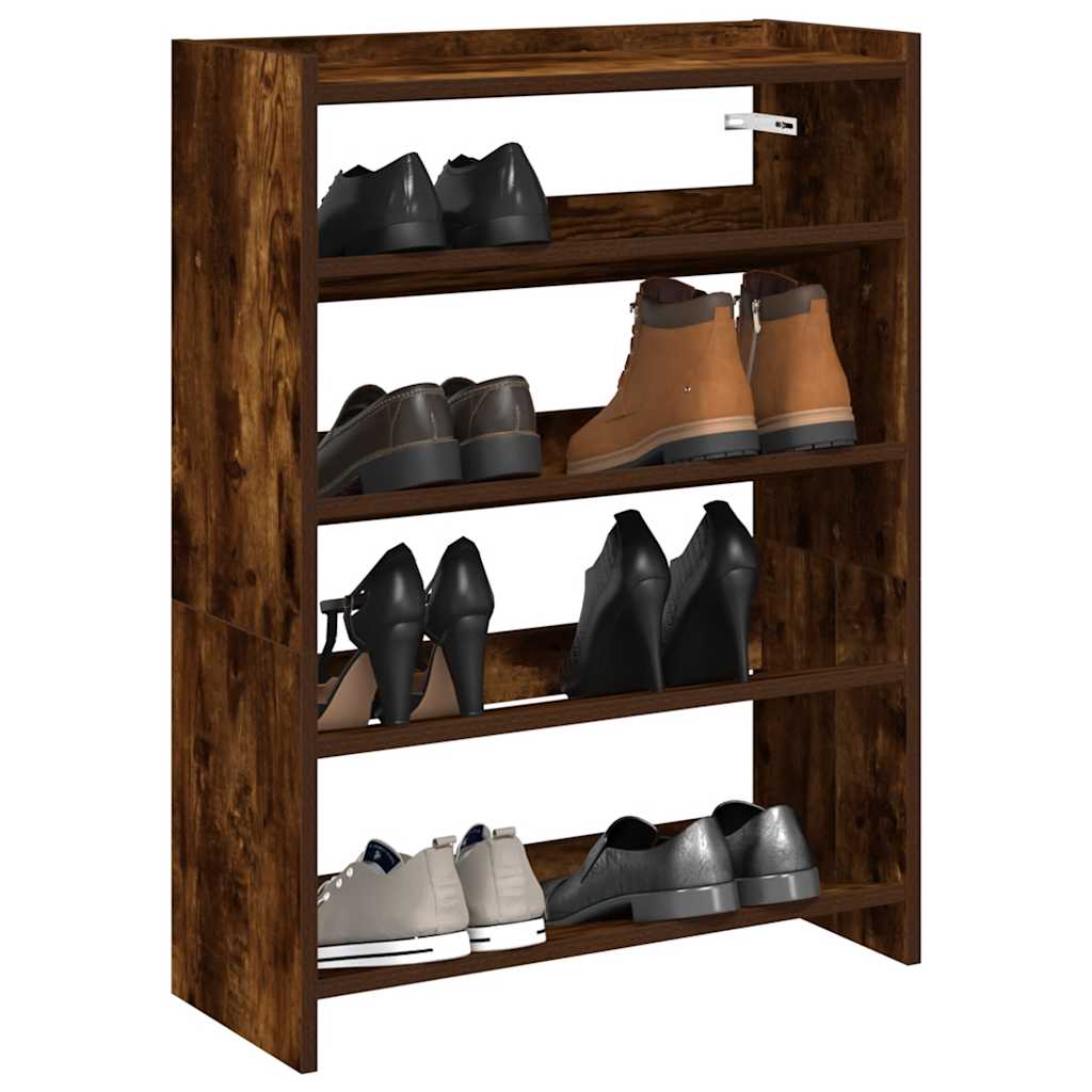 foto del prodotto vidaxl scarpiera rovere fumo 60x25x81 cm in legno multistrato