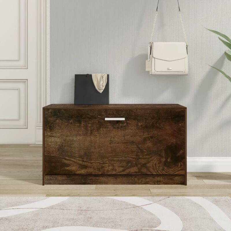 foto del prodotto vidaxl scarpiera rovere fumo 80x24x45 cm in legno multistrato